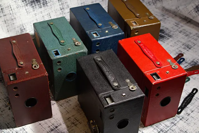 Multiple Hawk-Eye cameras with colored straps